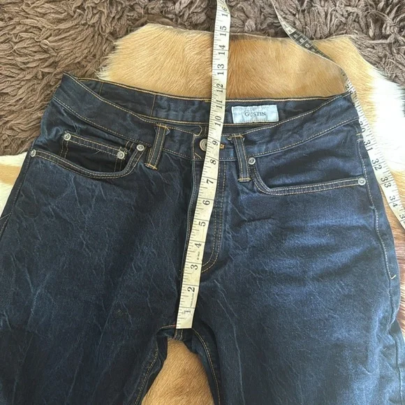 Gustin California Slim Selvedge Button FlyDenim Jeans Straight slim fit size 33